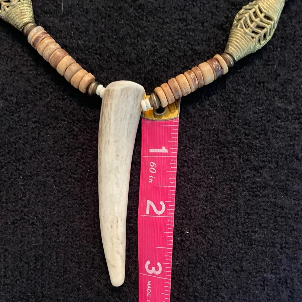 Cowgirl Western Vibe Antler and Bead Necklace